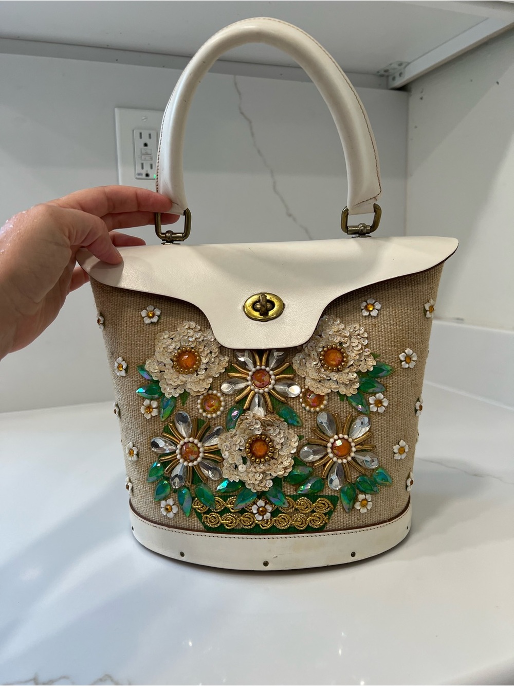 Enid Collins “flower basket” purse